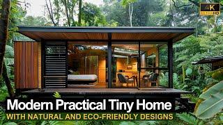 Минималистский образ жизни практичные крошечные дома с естественным экологически чистым дизайном