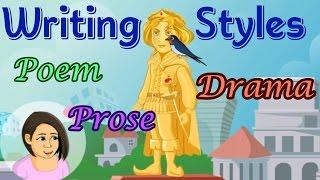 Forms of Writing Poem Drama & Prose - Differences Fun & Educational Activities for Children