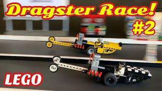 LEGO Drag Racing with DRAG BRICK Dragster Race #2 Wheelies & Close Finishes