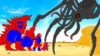 Rescue Team SPIDER GODZILLA & KONG From GIANT - SCYLLA KAIJU  Who Will Win? Godzilla Cartoon