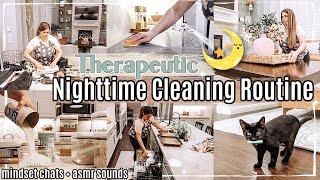  THERAPEUTIC AFTER DARK CLEAN WITH ME 2023  NIGHT TIME CLEANING ROUTINE + MINDSET CHATS & ASMR