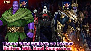 Thanos Wins Uniform VS Farmer Uniform WBL Knull Comparison - Marvel Future Fight