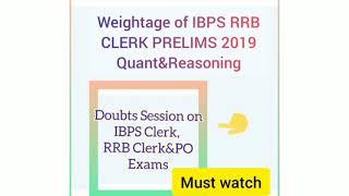Weightage of marks in IBPS RRB clerk prelims