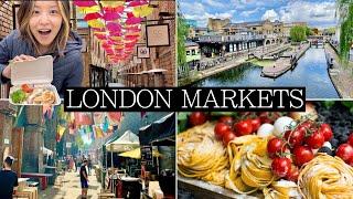 Best LONDON MARKETS to Visit - Tasty Food Canals Thames Flowers