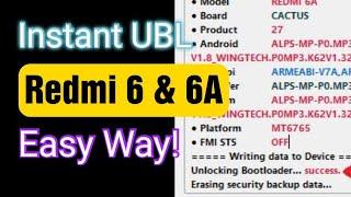 Redmi 6 & 6A  Instant UBL New Method  Just 1 click