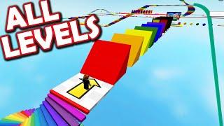 ALL LEVELS Fun Platform Game Roblox Easy Obby Obstacle Course