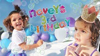 NAVEYs 3rd BiRTHDAY a Frozen Party with Friends Balloons Bubbles ice rescue and Slip n Slide