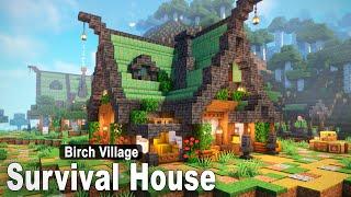 Minecraft How to build a SURVIVAL HOUSE  Village Tutorial