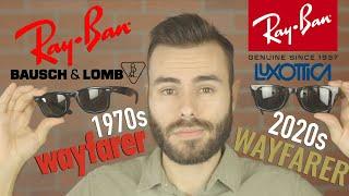 Vintage Ray-Ban B&L Wayfarer vs Modern Luxottica Wayfarers