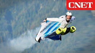 Watch worlds first electric wingsuit flight