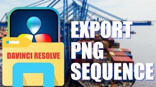 Export PNG Sequence Davinci Resolve 17Tutorial