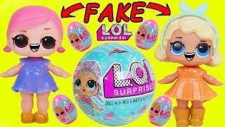 LOL Surprise Dolls Dress Up Fake Vs Real Surprises