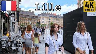 Lille  FRANCE Walking Tour 4k Ultra HD 60fps