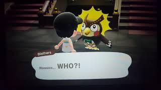 Animal Crossing Waking Blathers Up Making Him Scared - SquishyMain