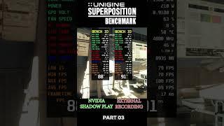 Nvidia ShadowPlay VS External Superposition Benchmark Part 3 #shorts