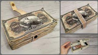 DIYШкатулка для денег из картона Привлечёт деньги в дом A cardboard money box
