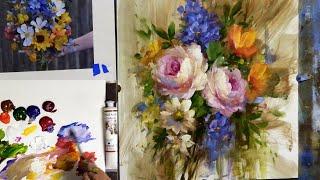 Mastering Acrylic Techniques Spring Flowers Painting Tutorial