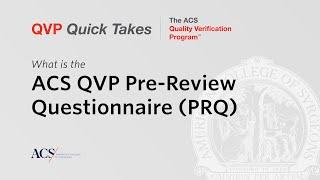 ACS QVP Pre-Review Questionnaire PRQ  Quality Programs  ACS