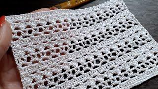 Самый простой УЗОР КРЮЧКОМ легкое ВЯЗАНИЕ для новичков EASY Crochet for beginners