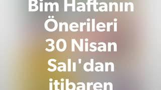 Bim Haftanın Önerileri 30 Nisan Salı itibariyle