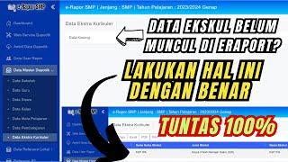 Tutorial Mudah Cara Memunculkan Data Ekskul di Erapor Terbaru Semester Genap 20232024