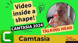 How to put a video inside a shape Camtasia 2024