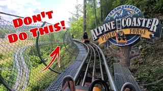 BEST Mountain Coaster In Pigeon Forge Tennessee ALPINE COASTER