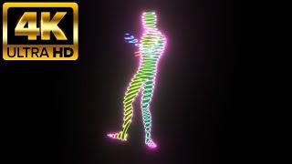 1 Hour 4k Neon Dancer  Background Party Video #2