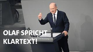 Klare Ansagen vom Bundeskanzler - Rede Olaf Scholz im Bundestag