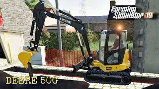 JOHN DEEREN 50G  MINI EXCAVATOR  Fs19 mod Ep04  Farming simulator 19