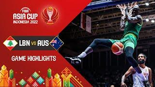 Lebanon  - Australia   FINAL  Basketball Highlights - #FIBAASIACUP 2022