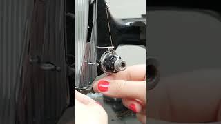 Learn how to thread vintage Singer sewing machine #threading #sewing #sewingforbeginners