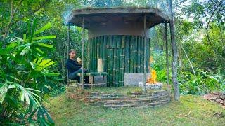 Amazing Girl Build The Most Little Bamboo Villa in the Jungle