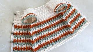 Gorgeous Pattern Crochet Baby Vest  1-2 years Baby Girl and Boy Sweater