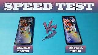 Infinix Hot 10  vs Redmi 9 Power speed test