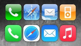 Apple iOS Icons over the years 2010 - present