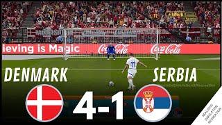 Penalty shootout  Denmark 4-1 Serbia  EURO 2024  Video game simulation