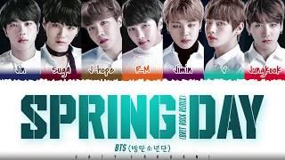 BTS  - SPRING DAY BRIT ROCK REMIX Lyrics Color Coded_Han_Rom_Eng