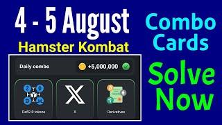 4 - 5 August Combo Cards Solution in Hamster Kombat