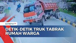 Terekam CCTV Detik-Detik Truk Tabrak Rumah Warga di Kolaka