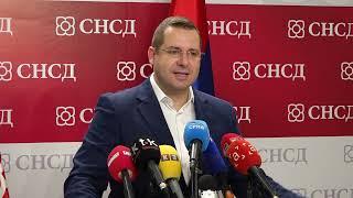 Radovan Kovačević portparol SNSD Ne priznajemo farsu CIKa i Ustavnog suda BiH