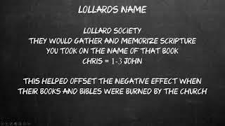 Church History - Lollards