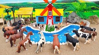 DIY how to make mini Cows Horse Farm Diorama - Cattle Farm - Barn Animal - Farm House