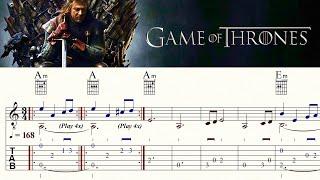 GAME OF THRONES THEME  GOT  RAMIN DJAWADI  Complete version  Guitar Tutorial  TAB & Sheet Music