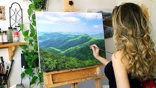 Oil Painting Time Lapse  Mountain Landscape Where I Got Married