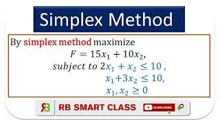 Simplex Method Important Question from 40 marks Model Set   Grade 12  RB Smart Class