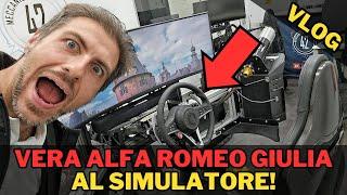 Vi porto nel MIO LAVORO guido una VERA Alfa Romeo Giulia al SIMULATORE VLOG