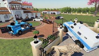 Police and swat arrest millionaire stealing race cars  Farming Simulator 19