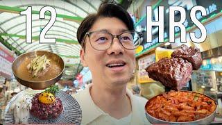 12 Hours of EATING in SEOUL... Street Food to K-BBQ Until I Threw Up...