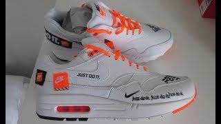 Nike Air Max 1 JUST DO IT Review & Rating Special Edition. Nike Trainers Shoes Sneakers 2018.